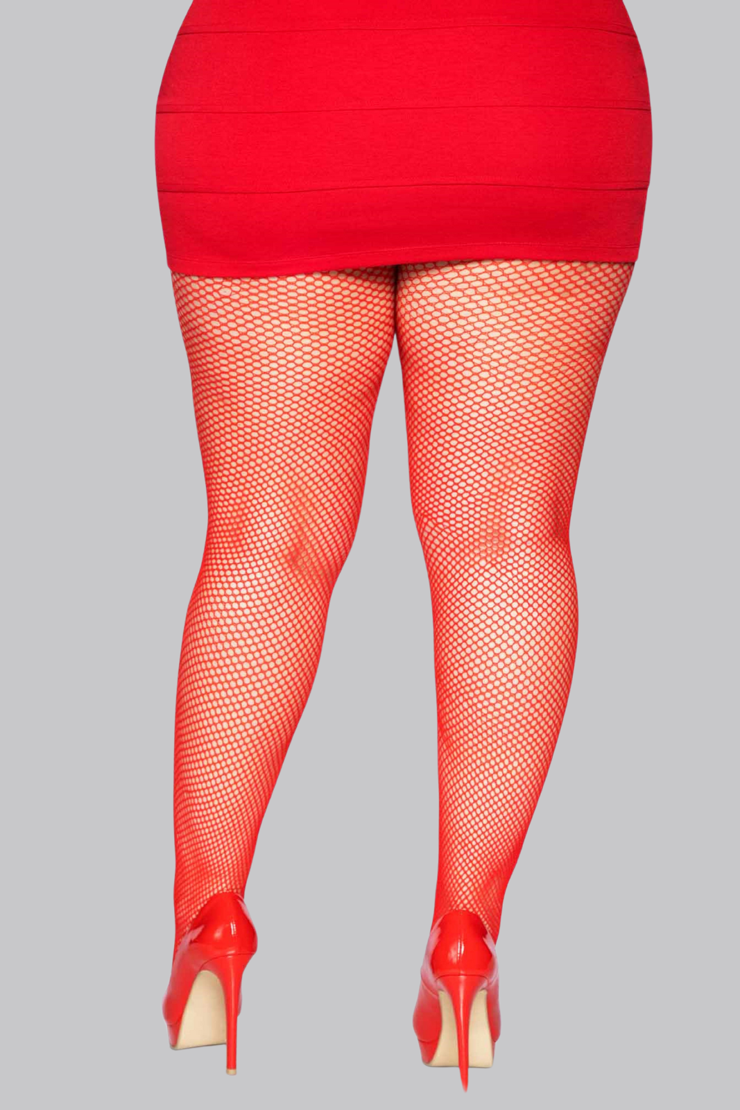 Fishnet Stockings Red