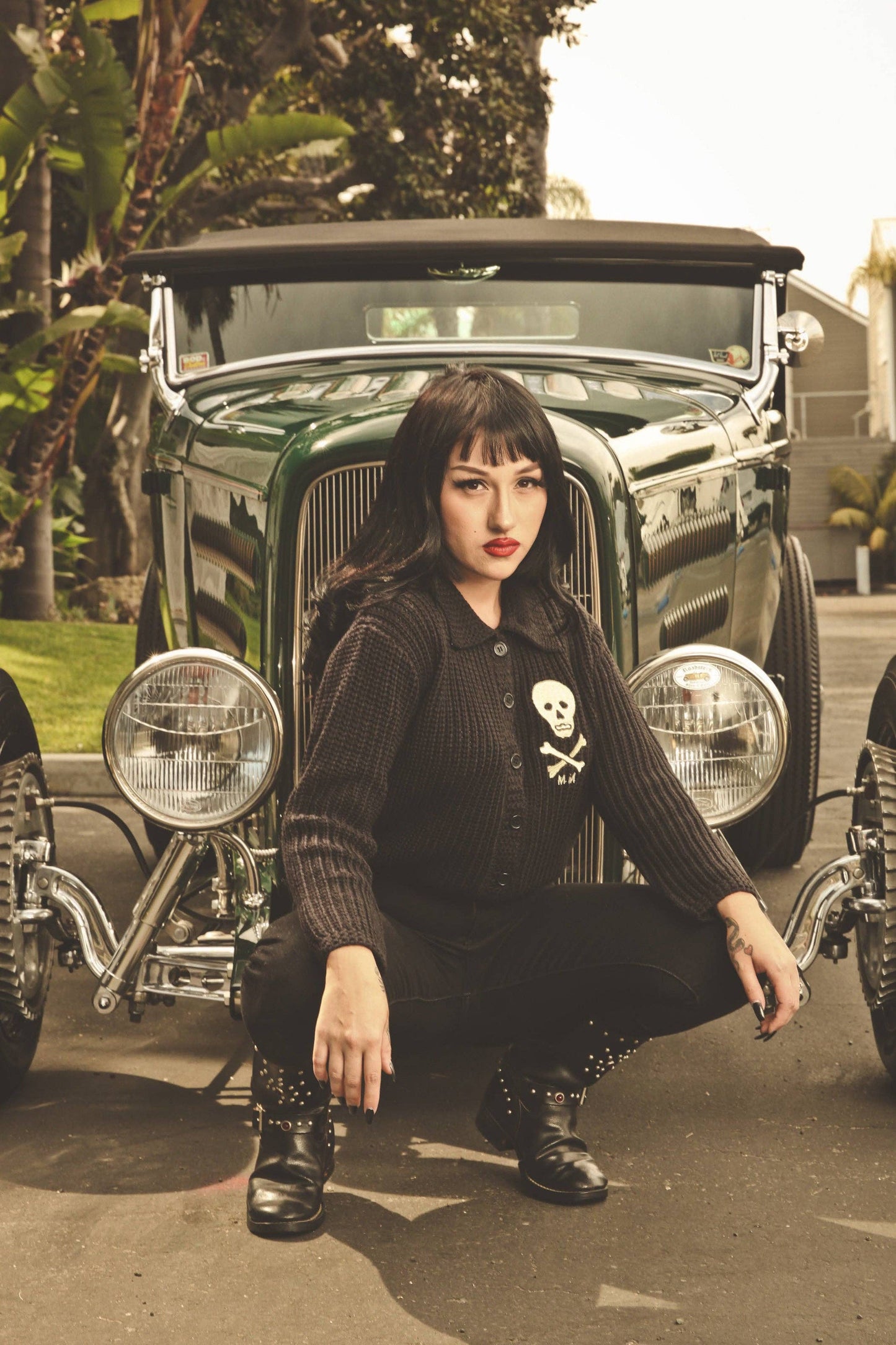 Skull Knit Cardigan
