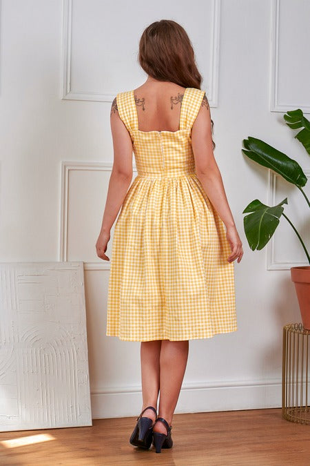 Eliza Gingham Swing Dress