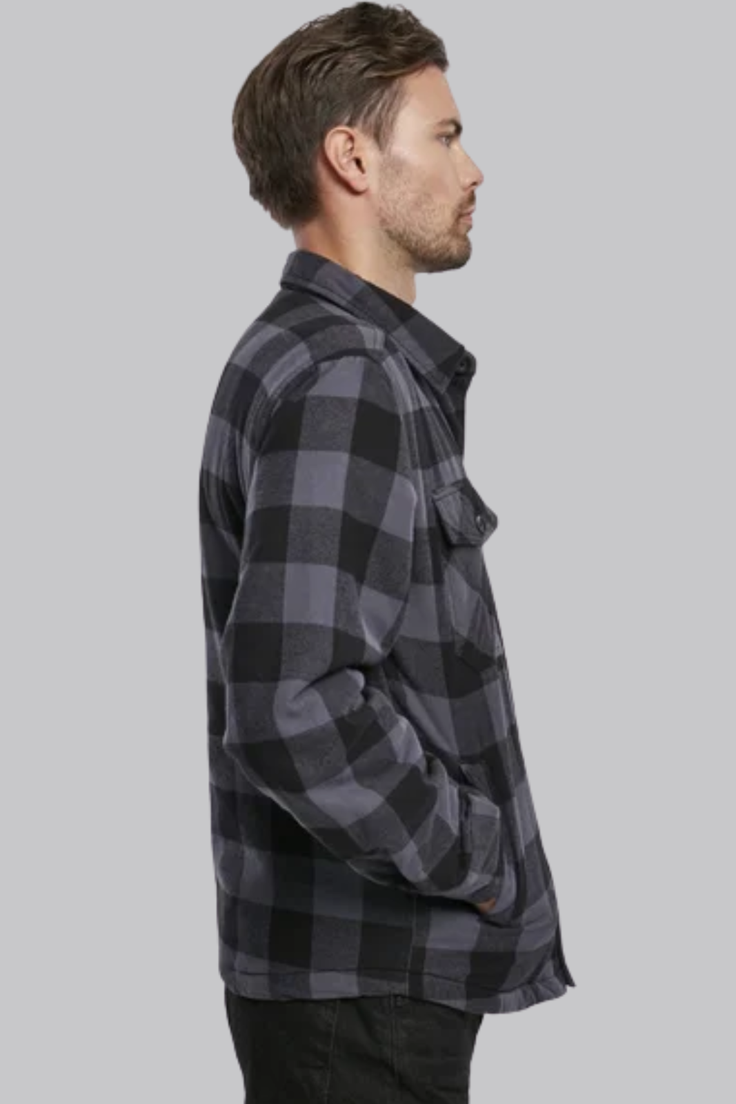 Checked Lumber Jacket Black & Grey
