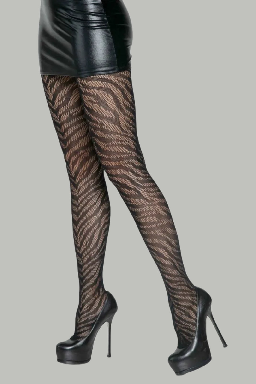 Zebra Fishnet Tights