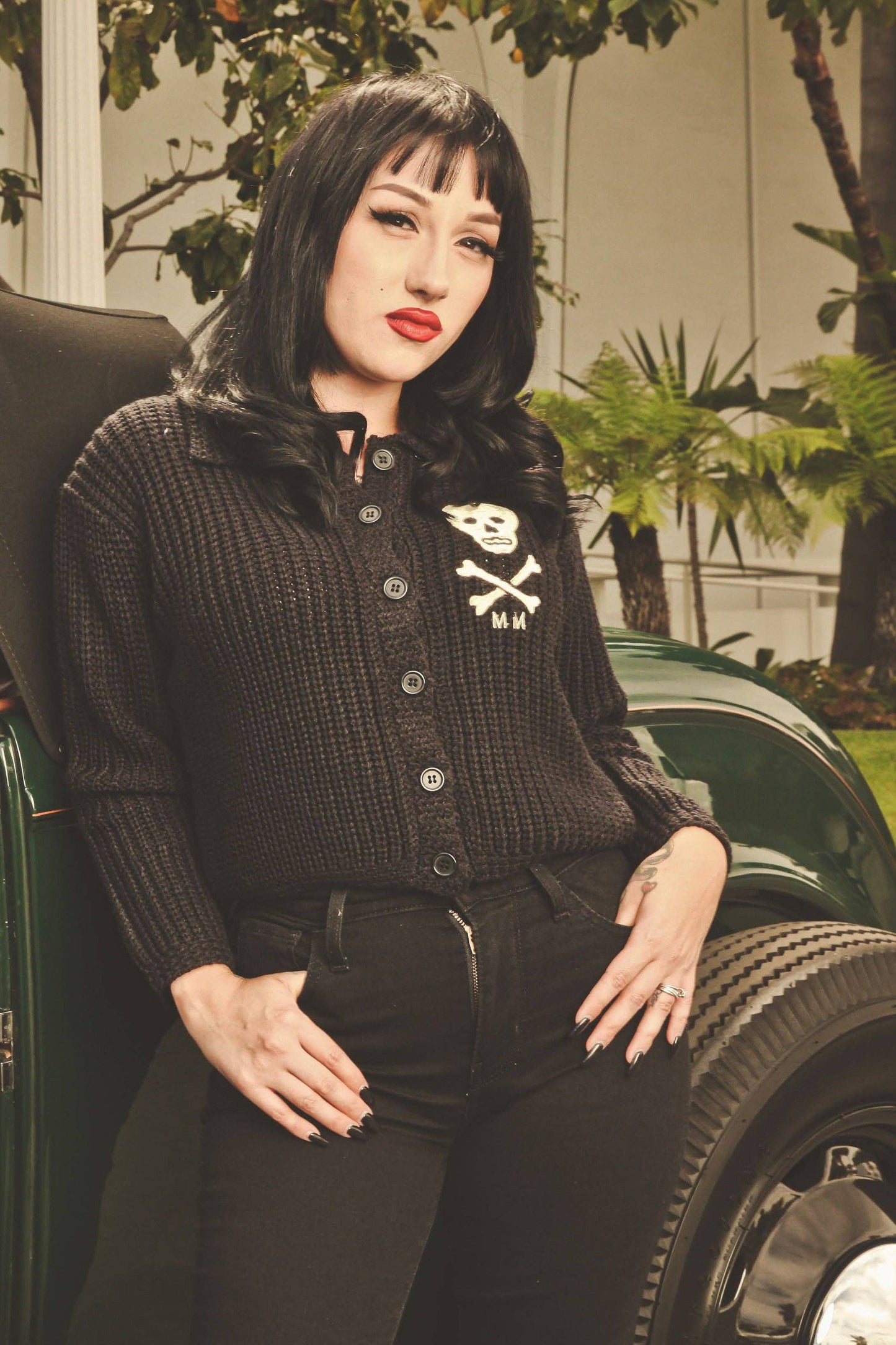 Skull Knit Cardigan