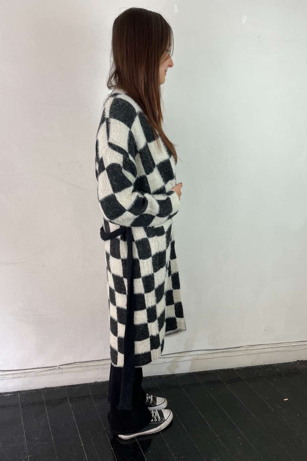 Soft Checked Cardigan