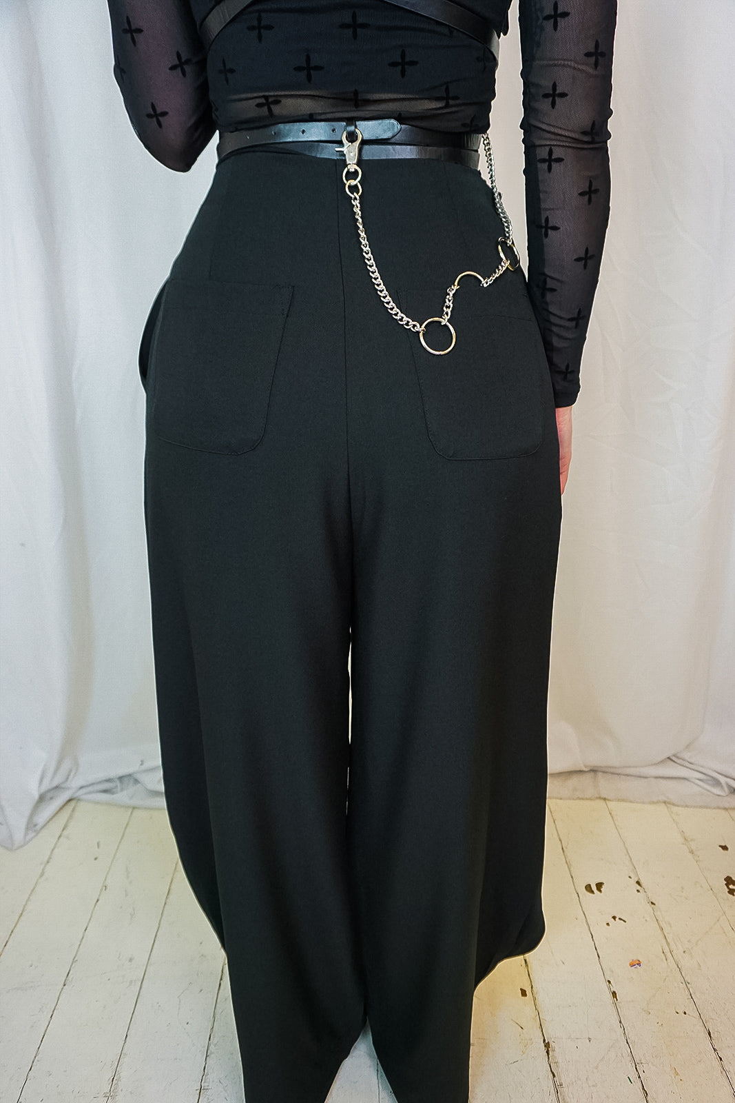 Black Kyoto Wrap Trousers