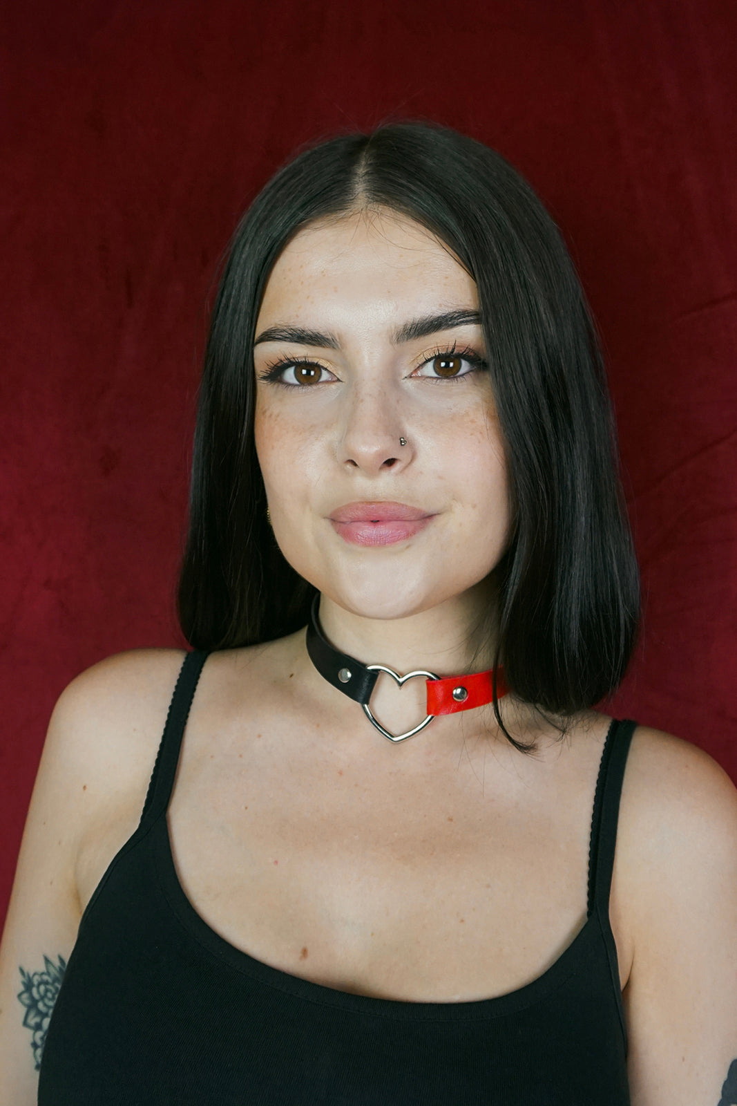 Heart Choker Black & Red