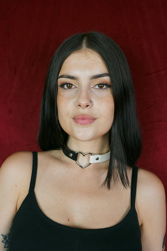 Heart Choker Black & White