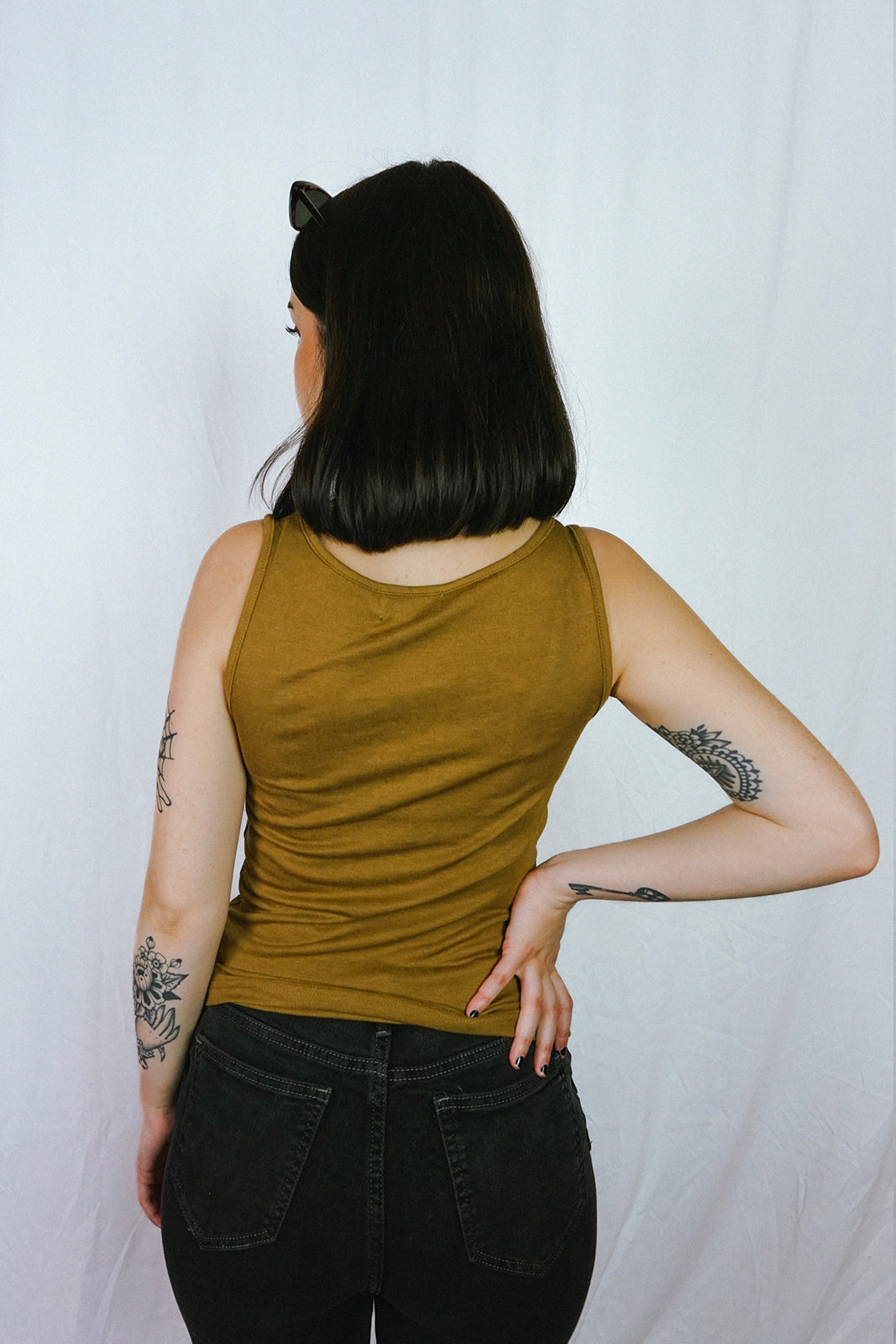 Lace-Up Top Olive