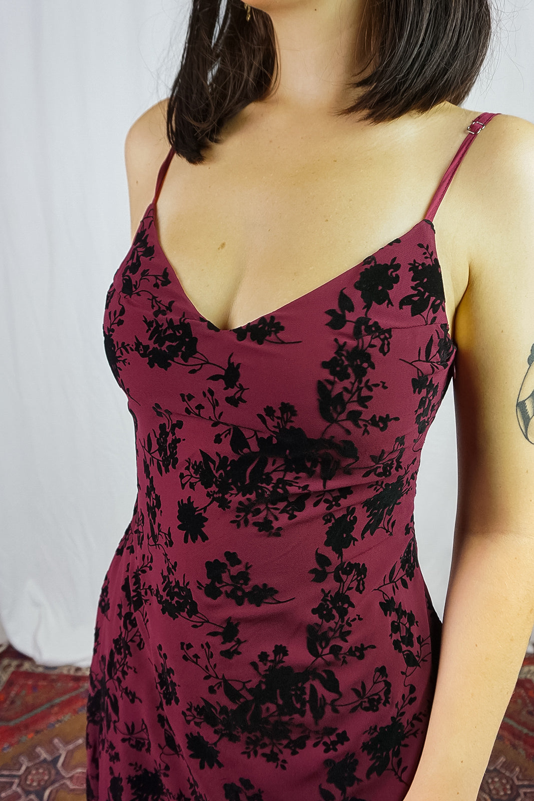 Nocturna Slip Dress - Red Wine