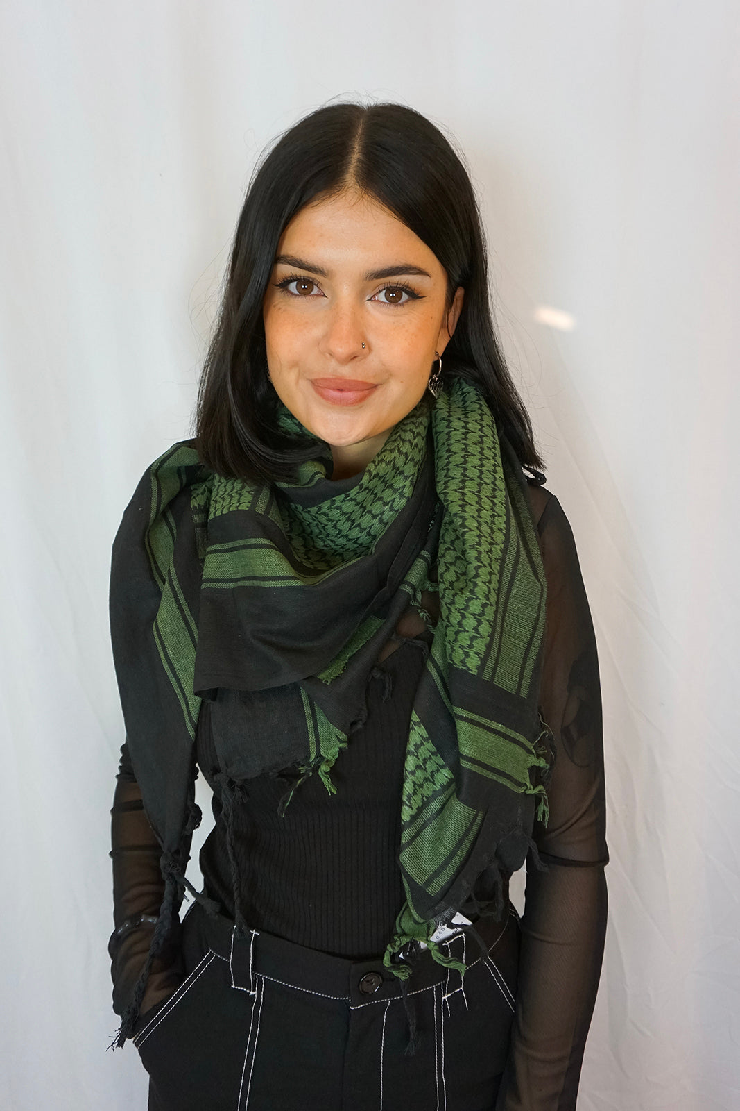 Desert Scarf Black & Green