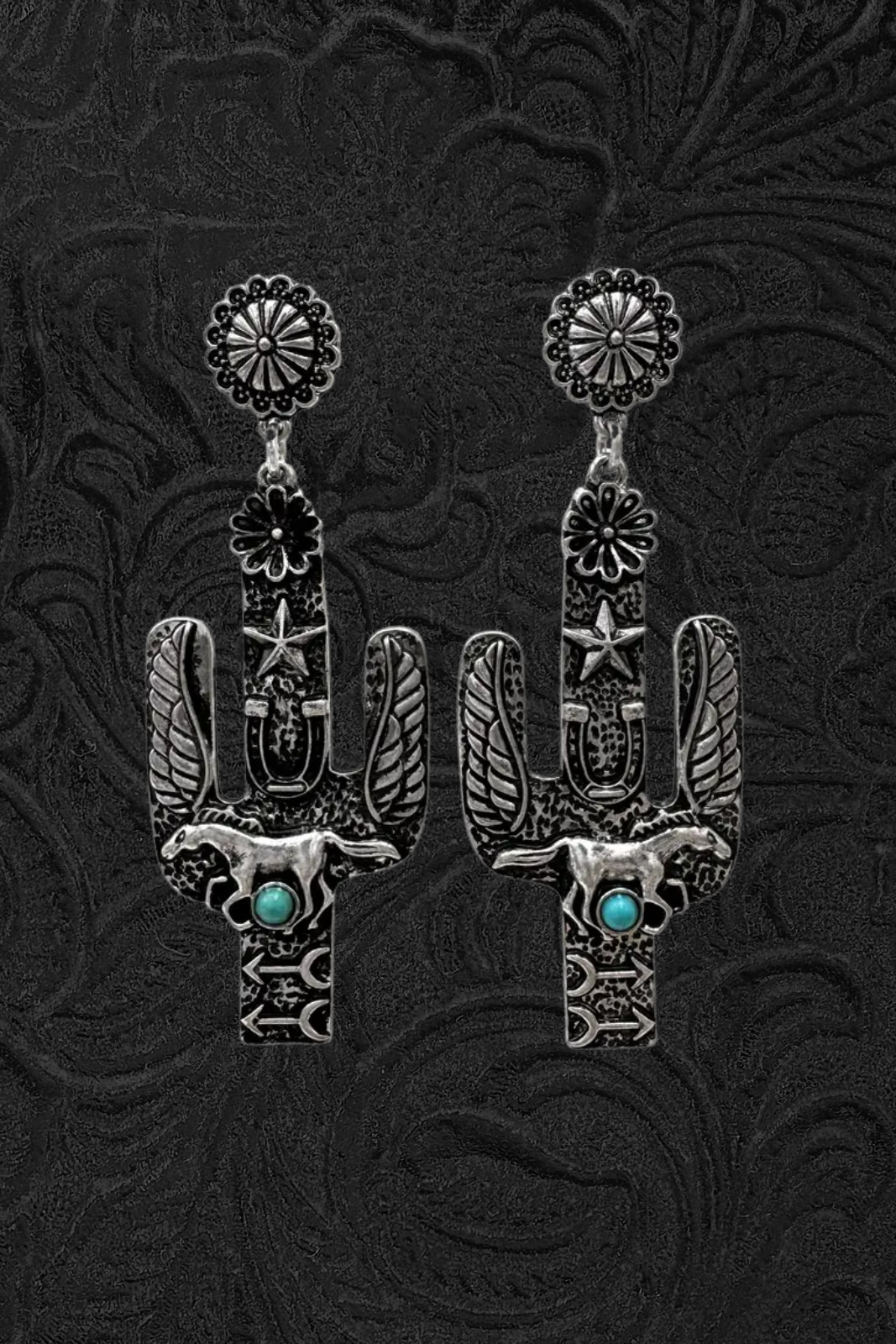 Western Cactus Earrings