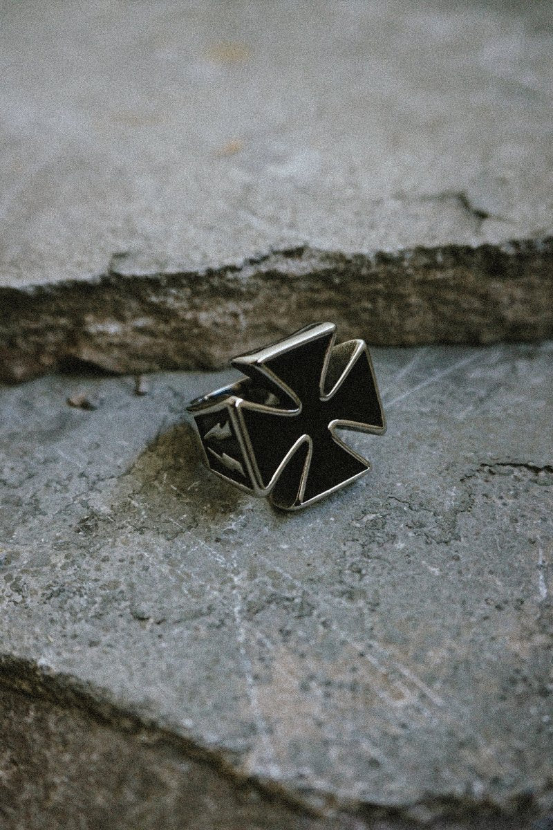 Biker Cross Ring - Jewellery - House of Bones Jewelry