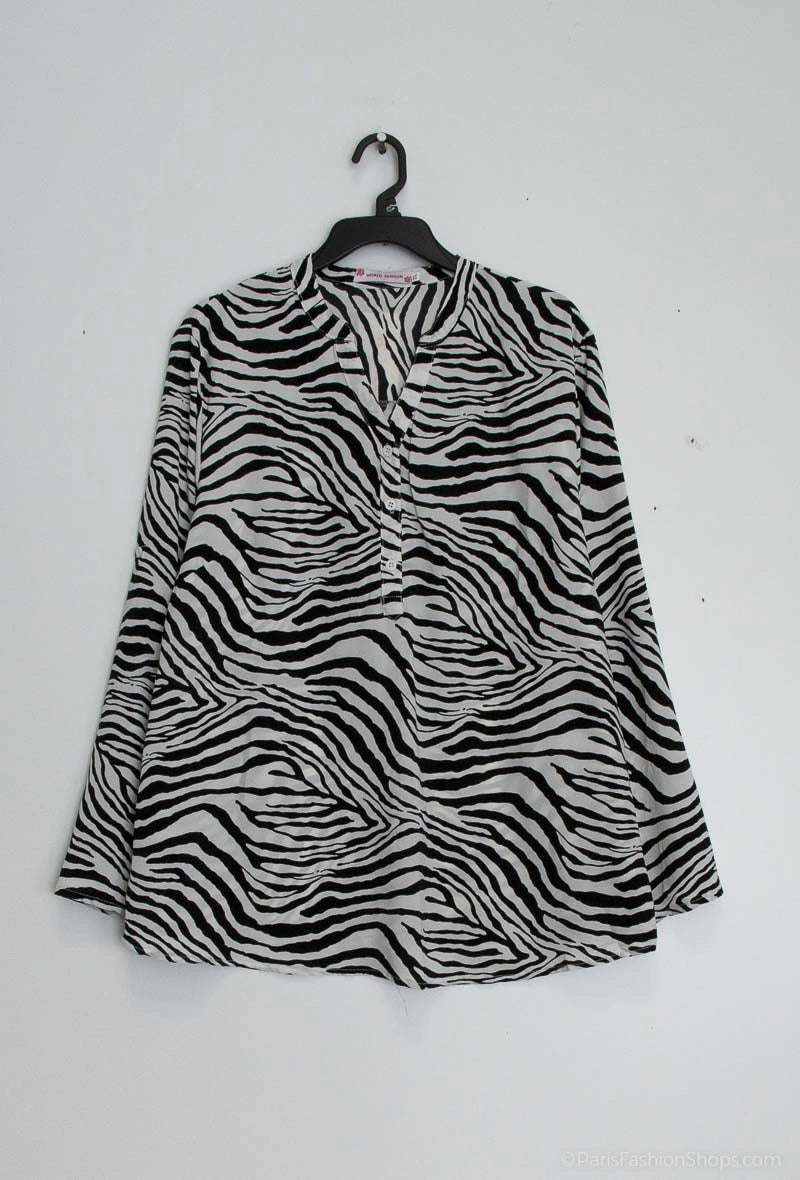 Flowy Zebra Shirt