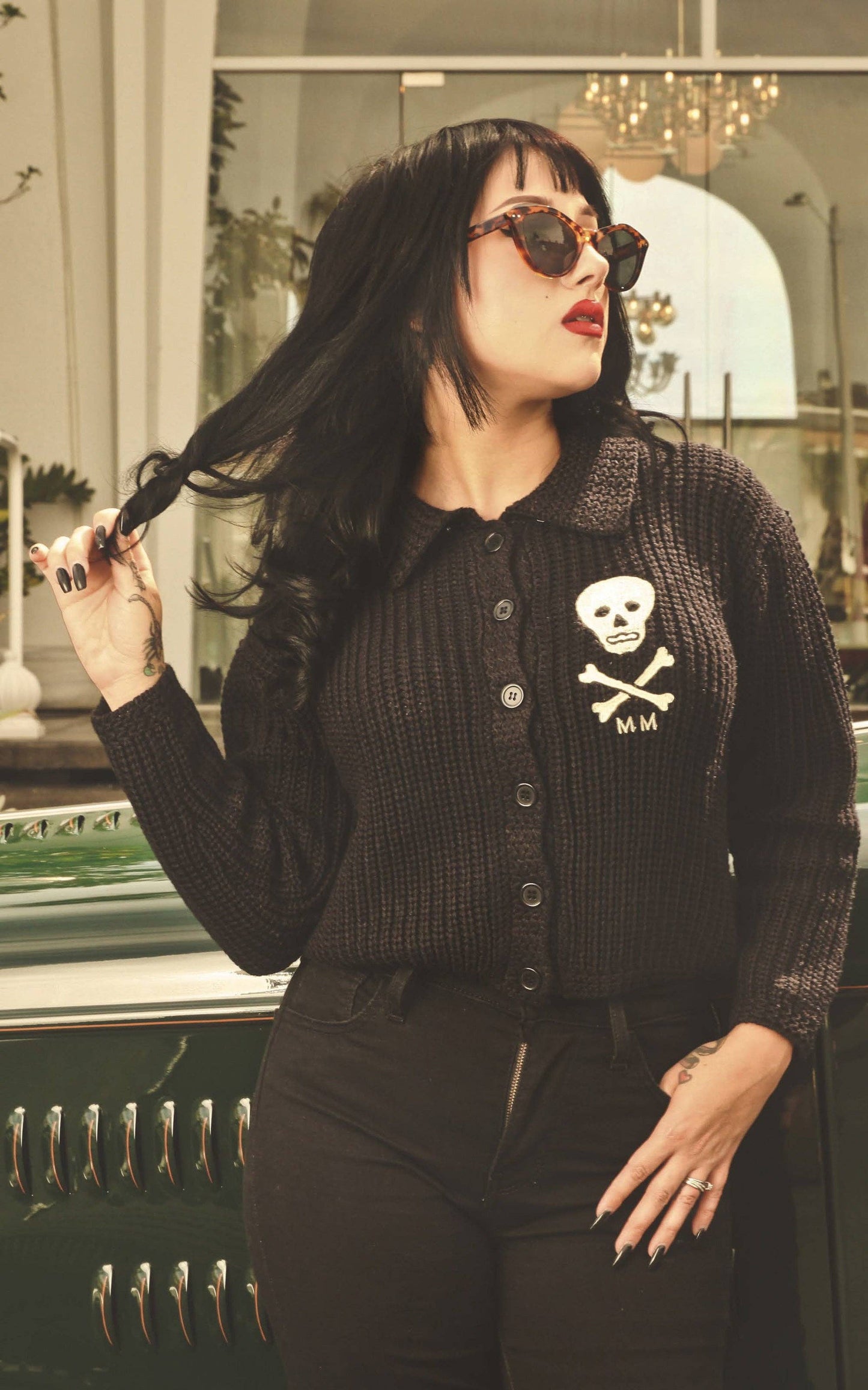 Skull Knit Cardigan