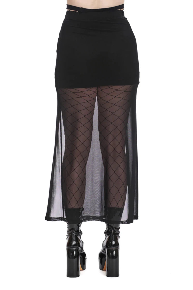 Moody Melody Slit Skirt - Skirts - Banned