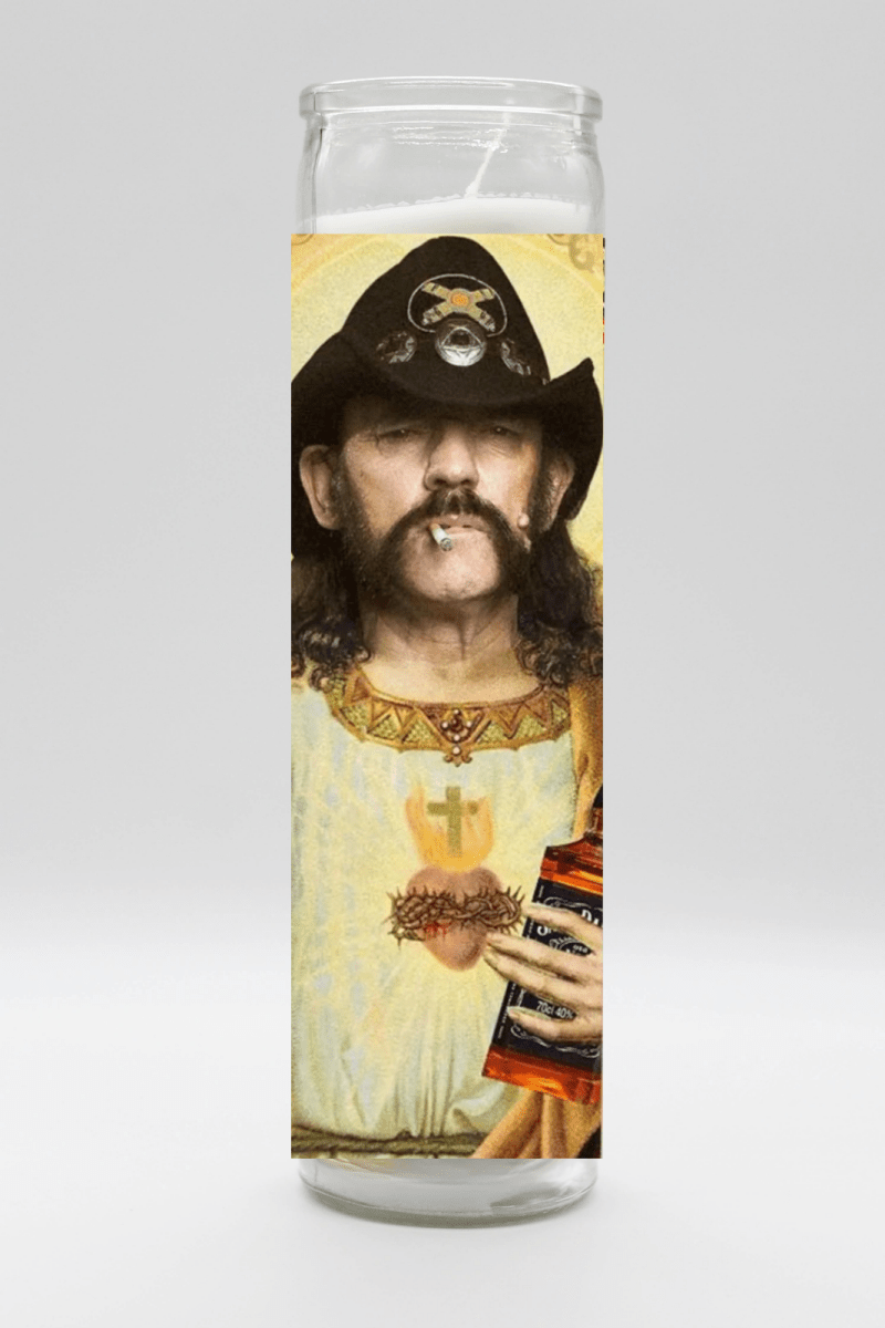 Saint Lemmy Prayer Candle (White Candle) - Home - BOBBYK boutique