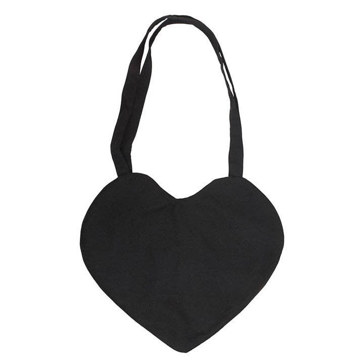 Spiderweb Heart Satin Tote Bag - Something Different Wholesale Europe