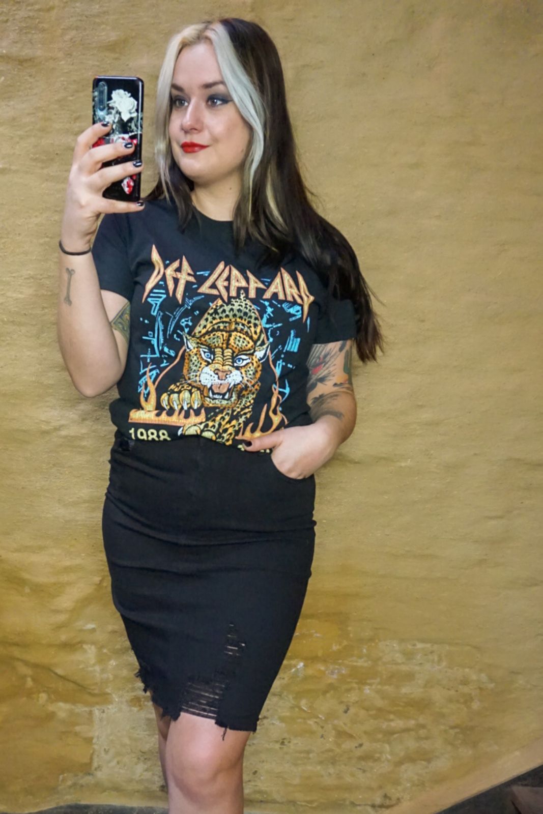 Black ripped skirt