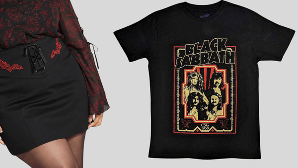 A Dark Western Look with the Tallulah Skirt and Black Sabbath Shirt - House of Bones 
