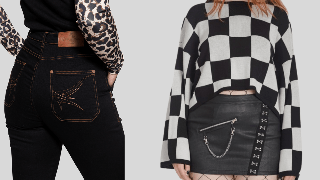 Styling the Vintage Pinstripe Denim and the Seraphins Sweater: An alternative twist to a Rockabilly Look - House of Bones 
