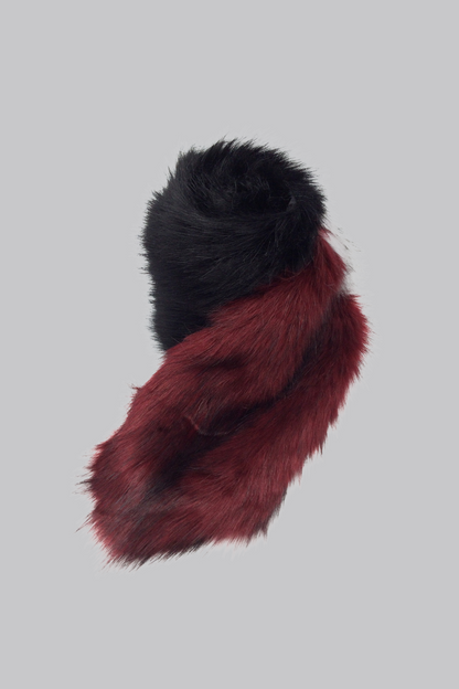 Faux Fur Scarf Burgundy