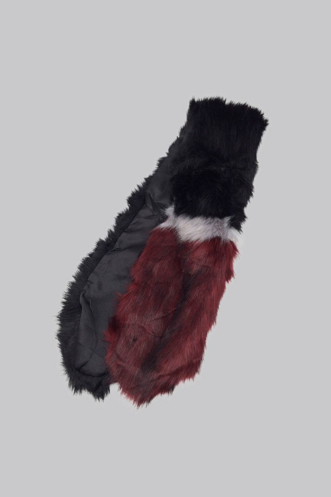 Faux Fur Scarf Burgundy