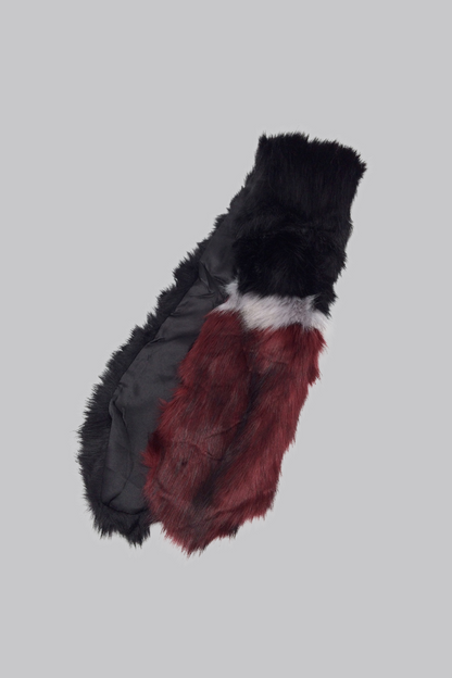 Faux Fur Scarf Burgundy