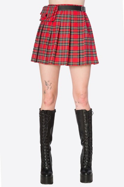 Hot Mess Tartan Mini Skirt
