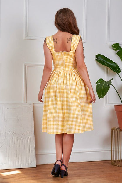 Eliza Gingham Swing Dress