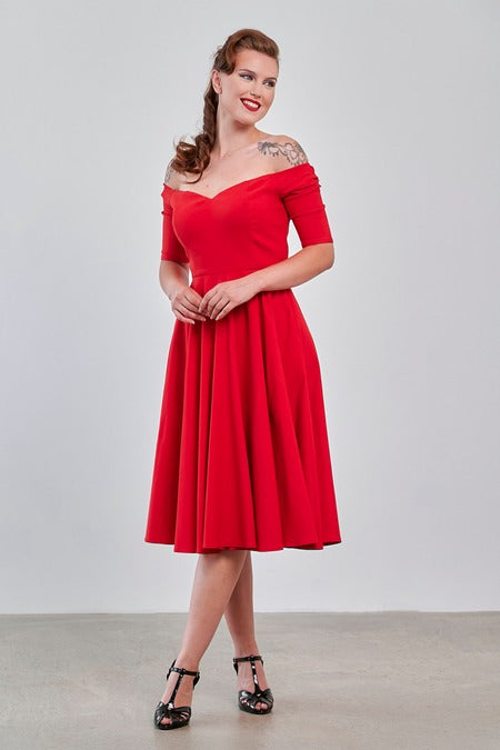 Amalia Swing Dress Red