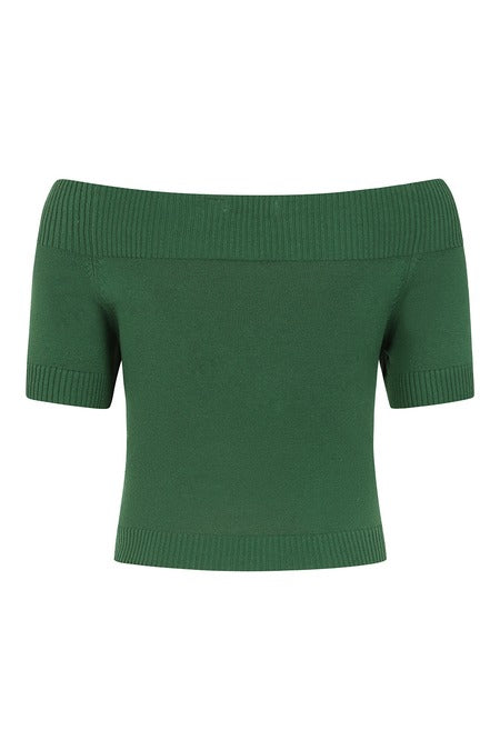 Lavinia Knitted Top Green