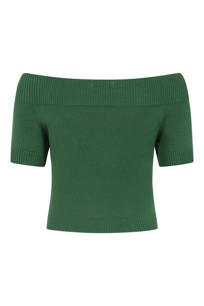 Lavinia Knitted Top Green