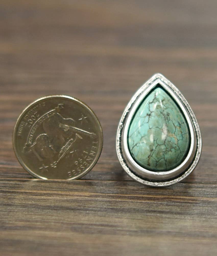 Turquoise Drop Ring