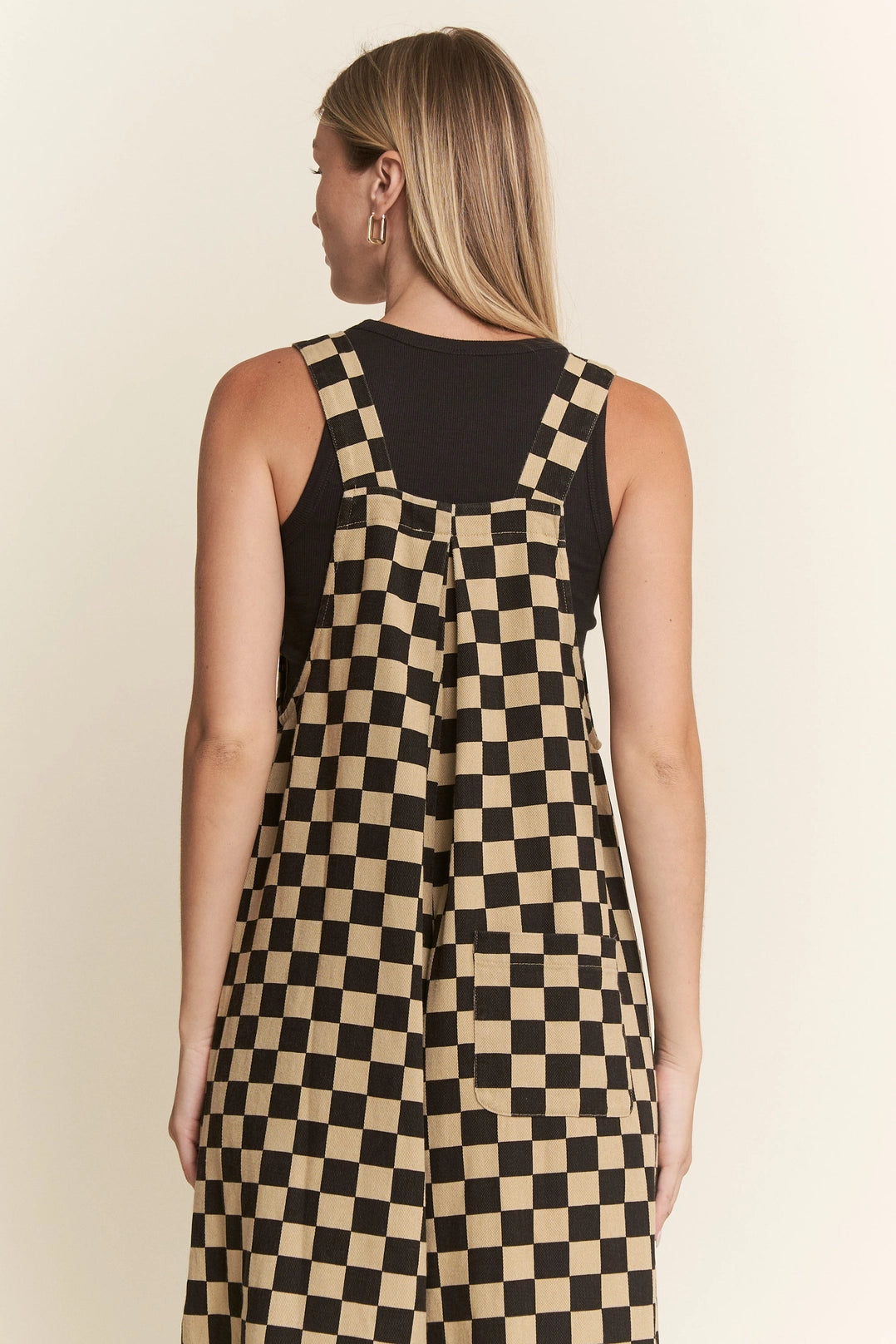 Checked Overalls Black & Mocha