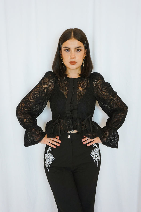 The Séance Blouse Black