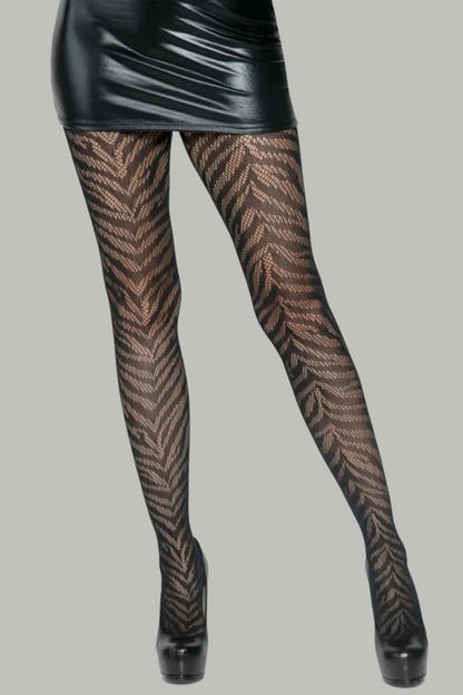 Zebra Fishnet Tights