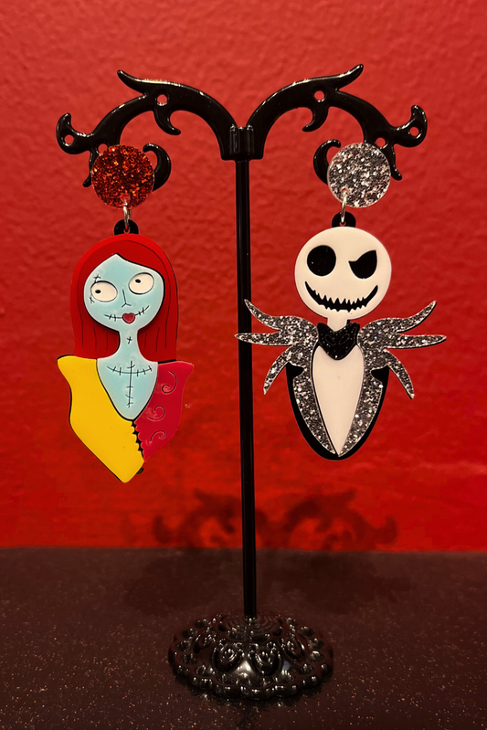 Jack & Sally The Nightmare Before Christmas Earrings