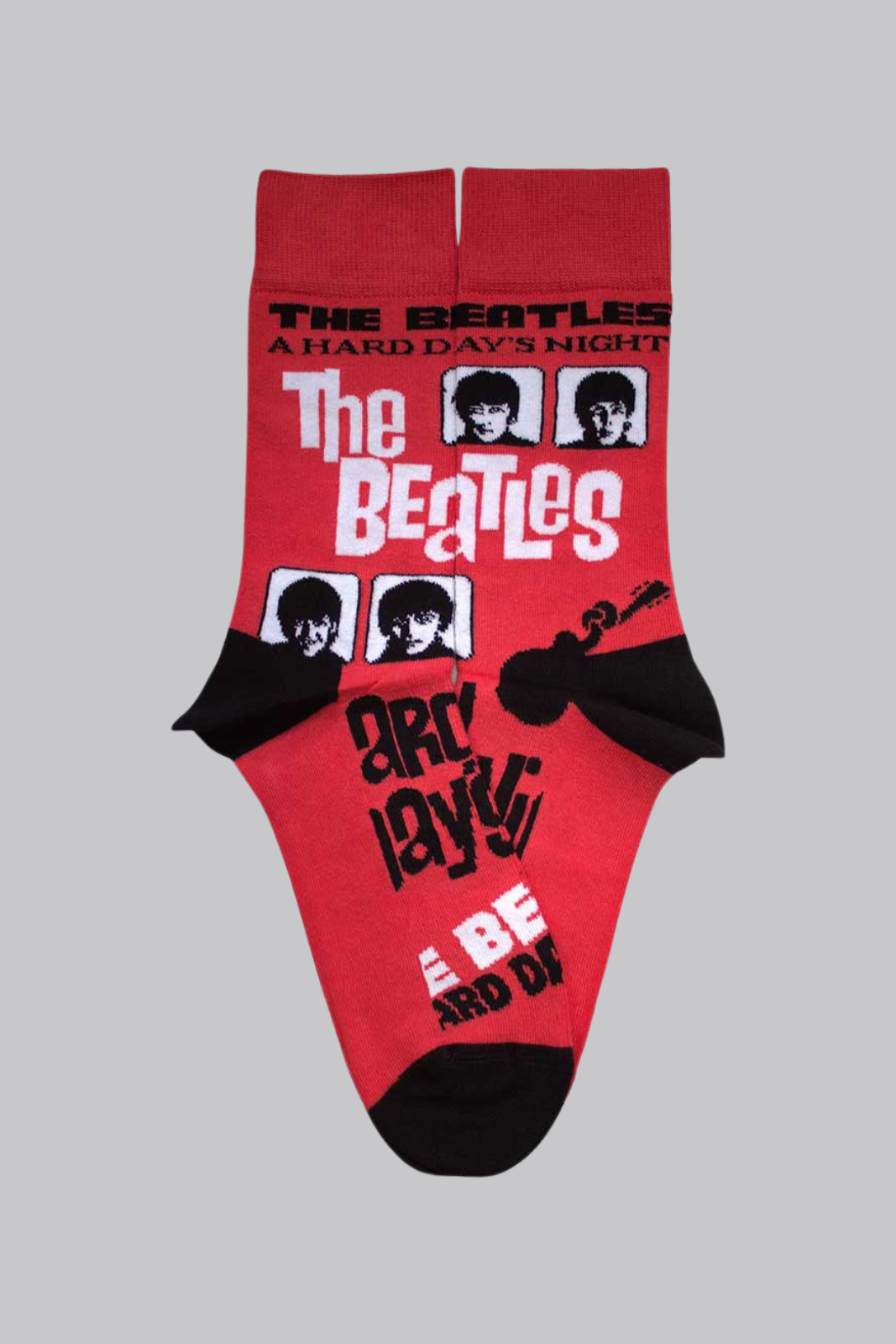 Beatles Socks Red