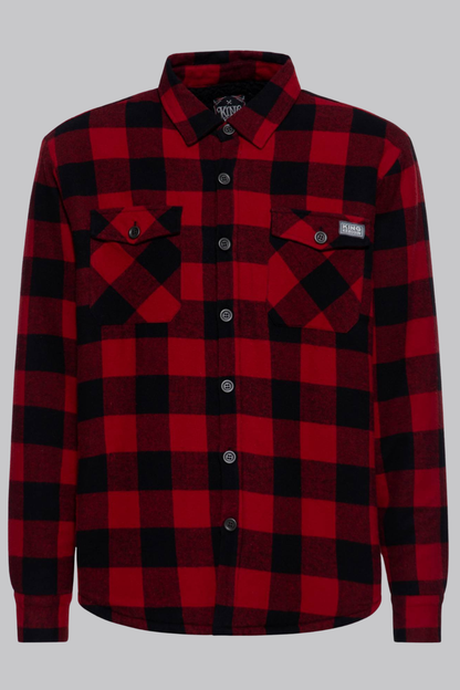 Teddy Lining Black & Red Plaid Shirt