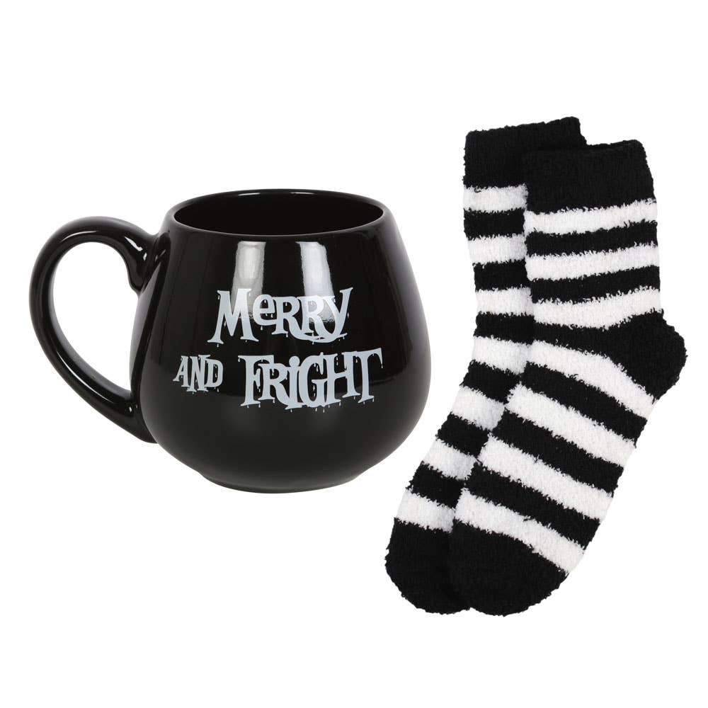 Merry and Fright Christmas Mug and Socks Set