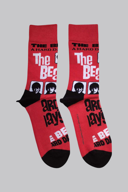 Beatles Socks Red