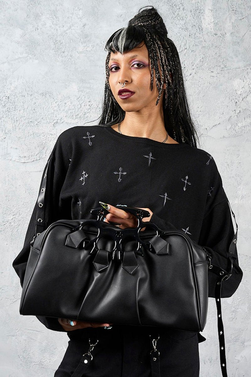 Hex Paws Kitten Knuckle Top Handle Bag