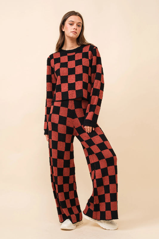 Checkerboard Knit Set