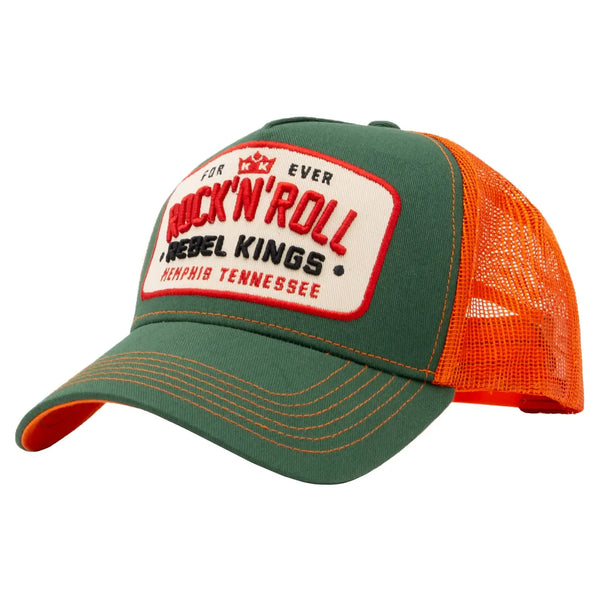 Rock 'n' Roll Cap - Green & Terracotta