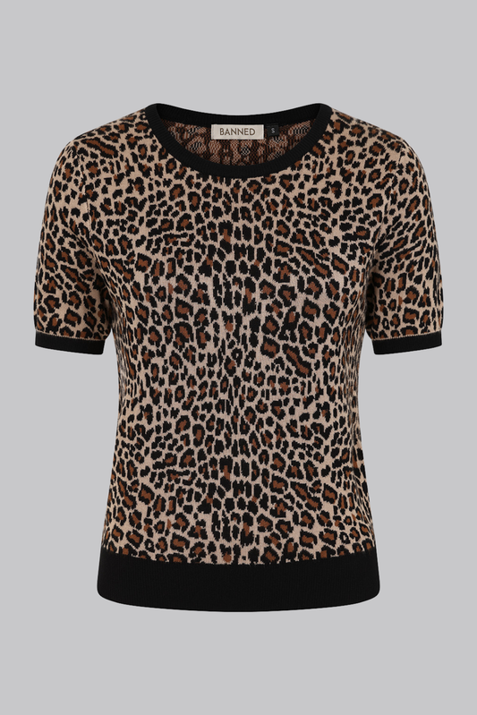 Sheena Jacquard Leopard Top