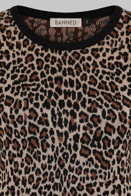 Sheena Jacquard Leopard Top