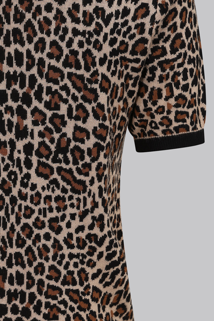 Sheena Jacquard Leopard Top