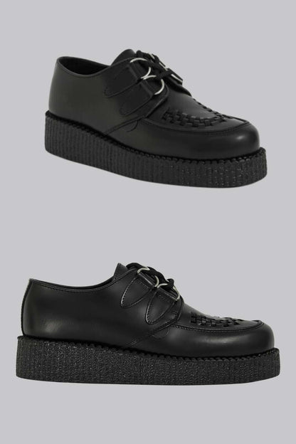 Underground Creepers Black Leather