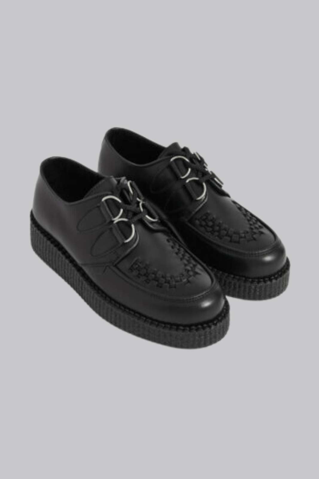 Underground Creepers Black Leather