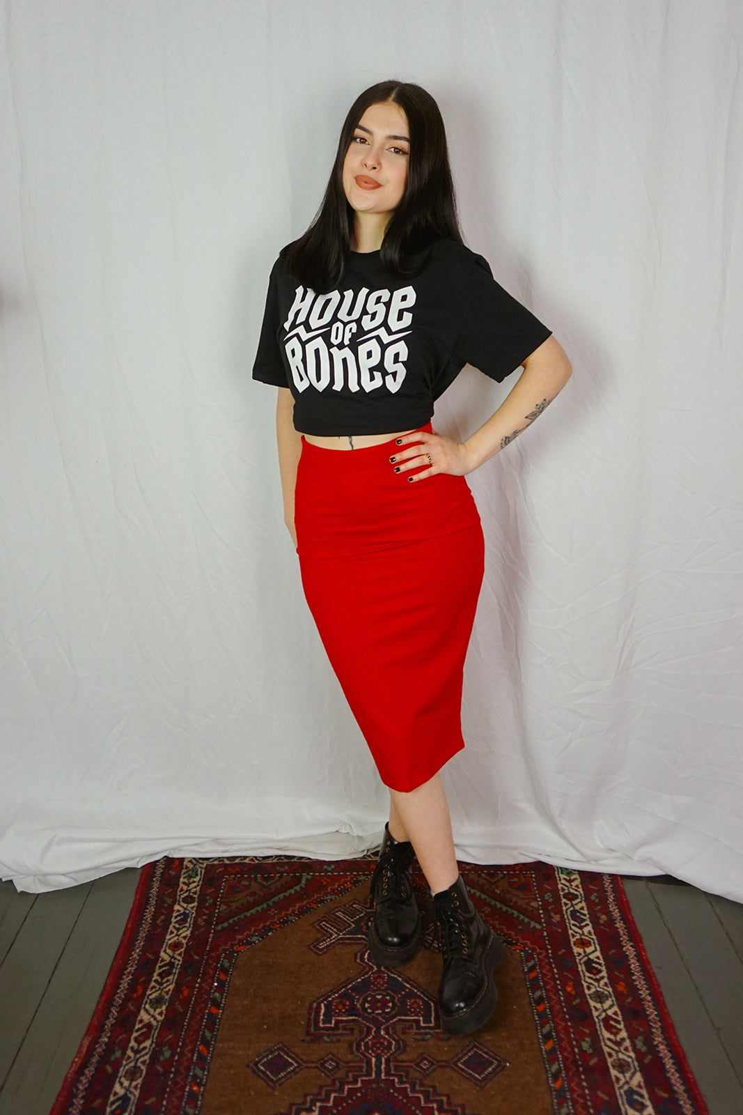 Pencil Skirt Red