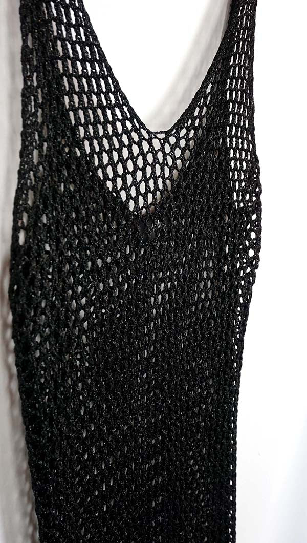 Maxi Dress Fishnet Black
